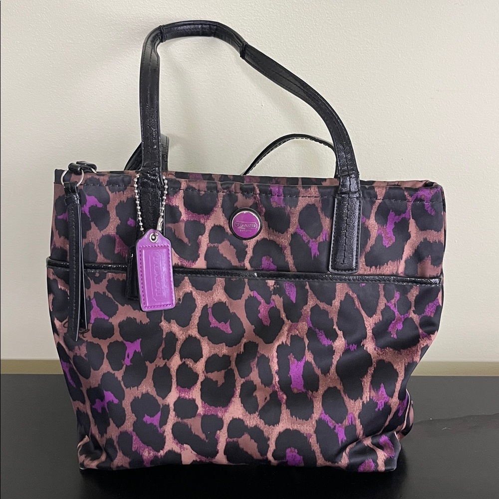 Coach Signature Ocelot Leopard Print Tote